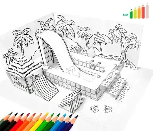 Atividade de desenho para colorir